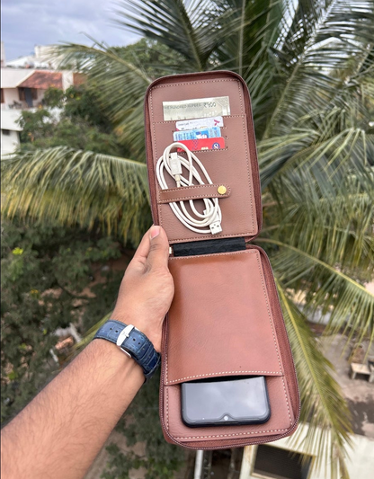 Compact Multi-Utility Travel Wallet Organizer